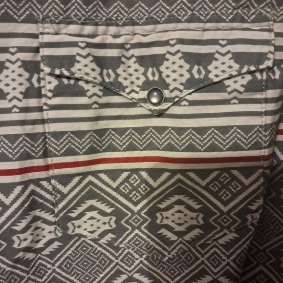 Roper Womens Grey 100% Cotton Tribal Texture Shirt - Picture 12 of 13